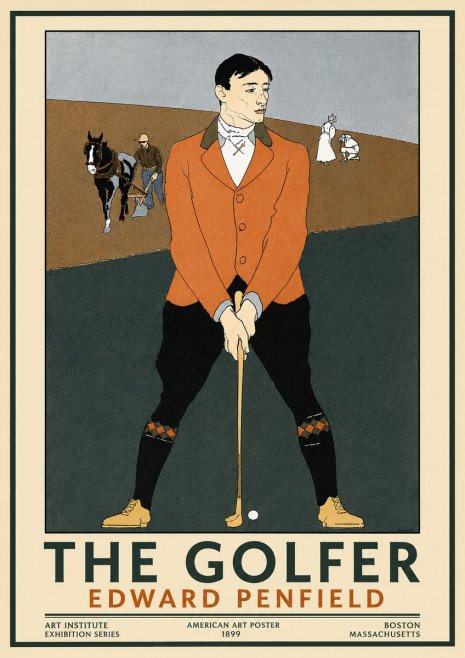 Edward Penfield The Golfer No3 - Póster