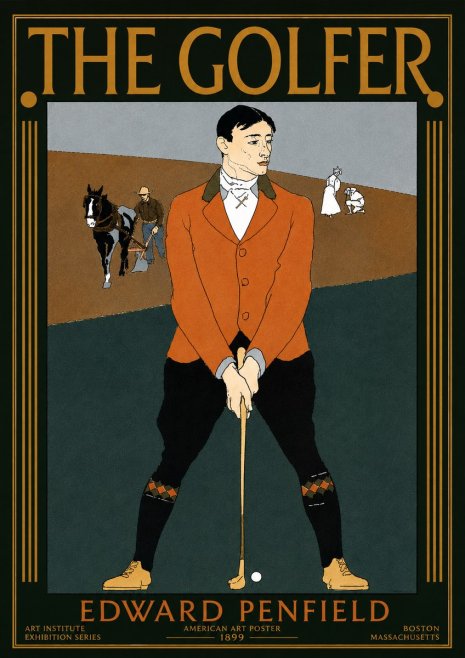 Edward Penfield The Golfer No4 - Póster