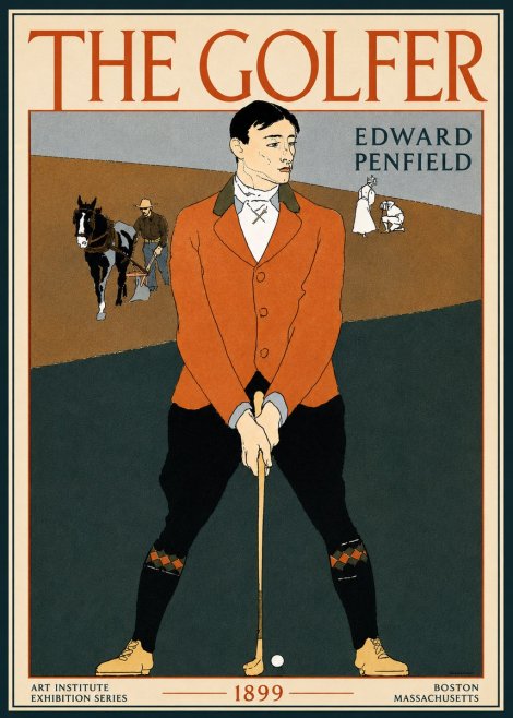 Edward Penfield The Golfer No5 - Póster