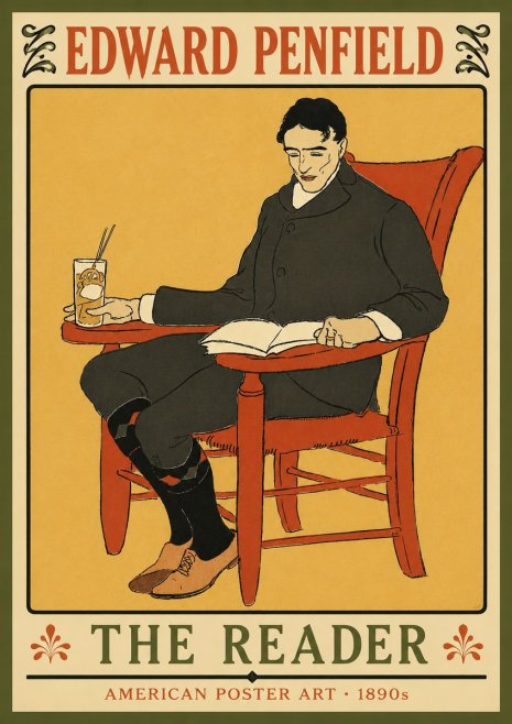 Edward Penfield The Reader II No3 - Póster