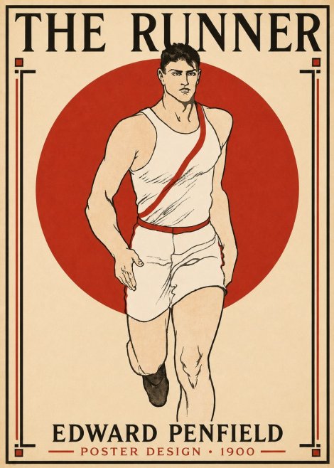 Edward Penfield The Runner No3 - Póster
