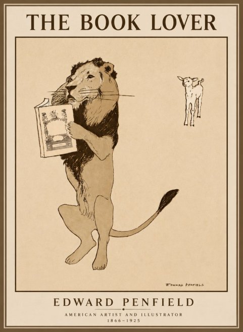 Edward Penfield The Book Lover No1 - Póster