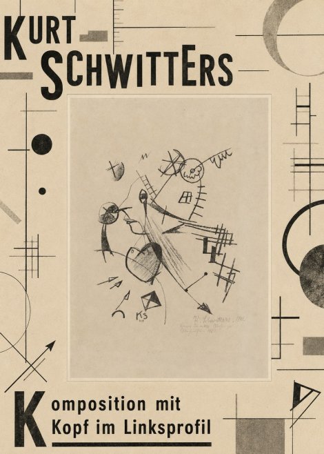Kurt Schwitters Komposition Mit Kopf Im Linksprofil No6 - Póster