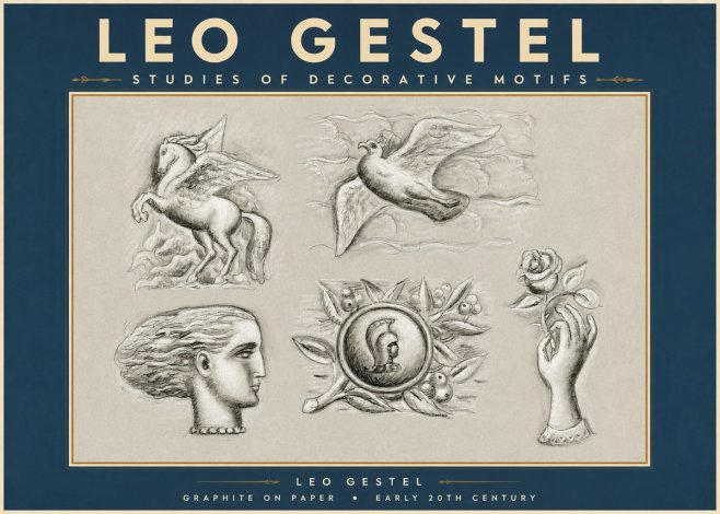 Leo Gestel Studies of Decorative Motifs No3 - Póster
