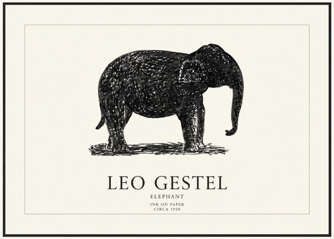 Leo Gestel Elephant No1 - Póster