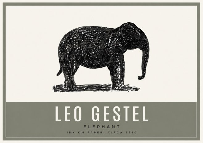 Leo Gestel Elephant No2 - Póster