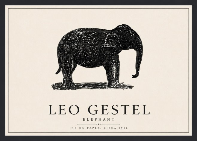 Leo Gestel Elephant No4 - Póster