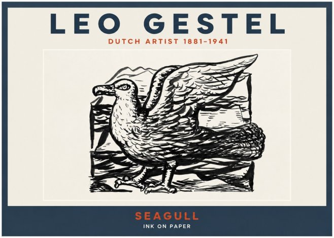 Leo Gestel Seagull No2 - Póster