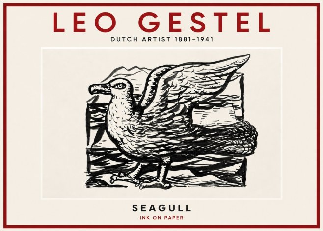 Leo Gestel Seagull No4 - Póster