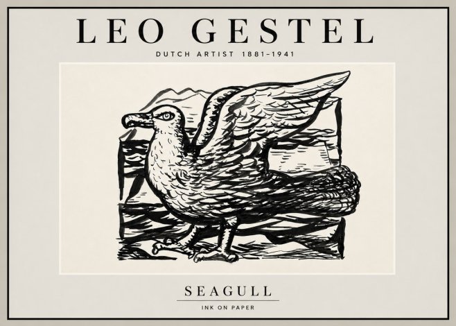Leo Gestel Seagull No6 - Póster