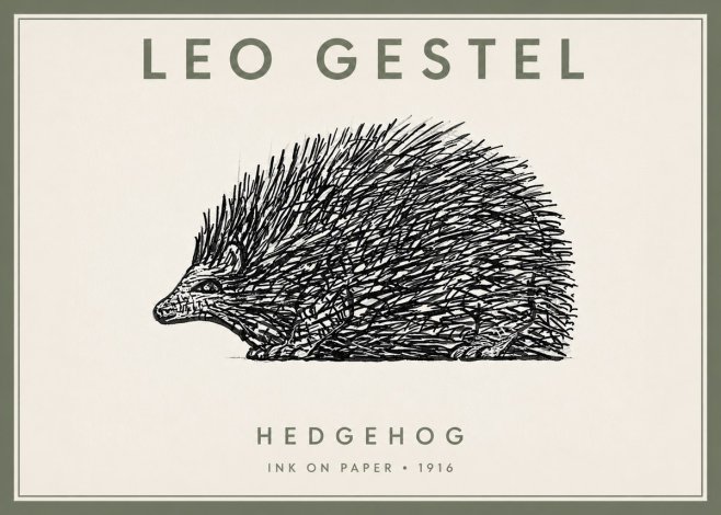 Leo Gestel Hedgehog No2 - Póster