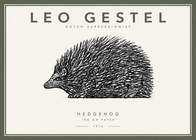 Leo Gestel Hedgehog No5 - Póster