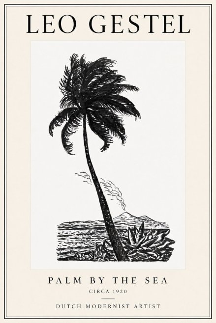 Leo Gestel Palm by the Sea No1 - Póster
