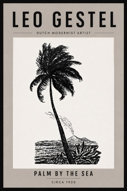 Leo Gestel Palm by the Sea No4 - Póster