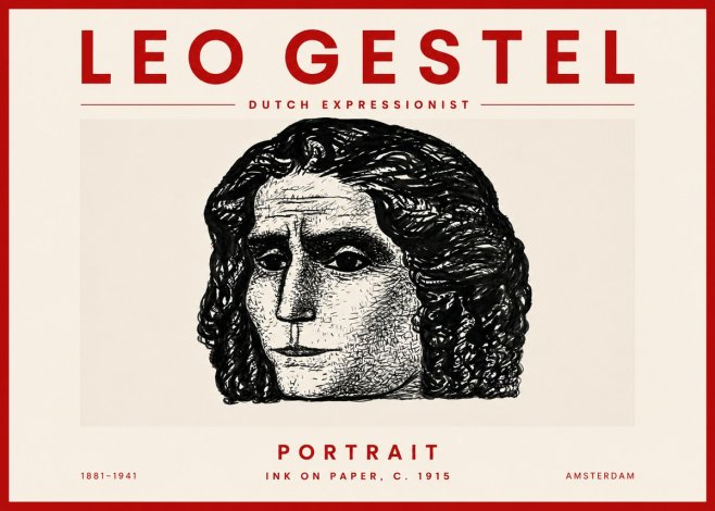 Leo Gestel Portrait No5 - Póster