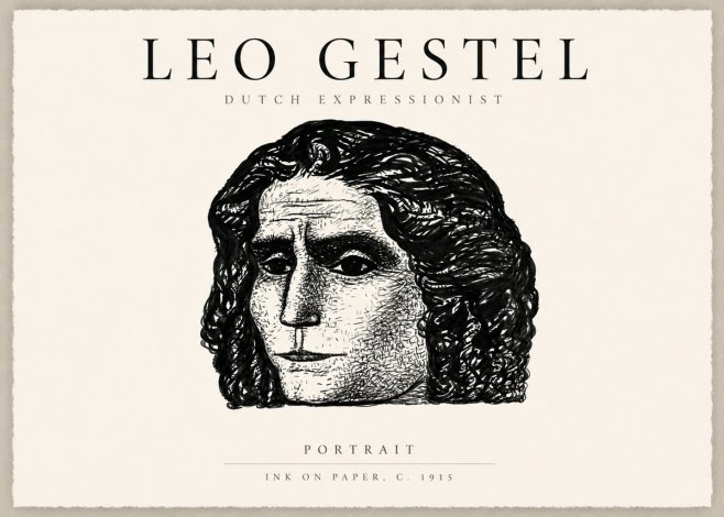 Leo Gestel Portrait No6 - Póster