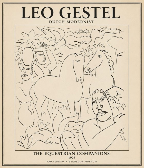 Leo Gestel The Equestrian Companions No1 - Póster