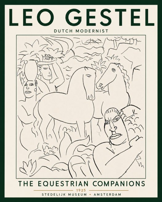Leo Gestel The Equestrian Companions No5 - Póster