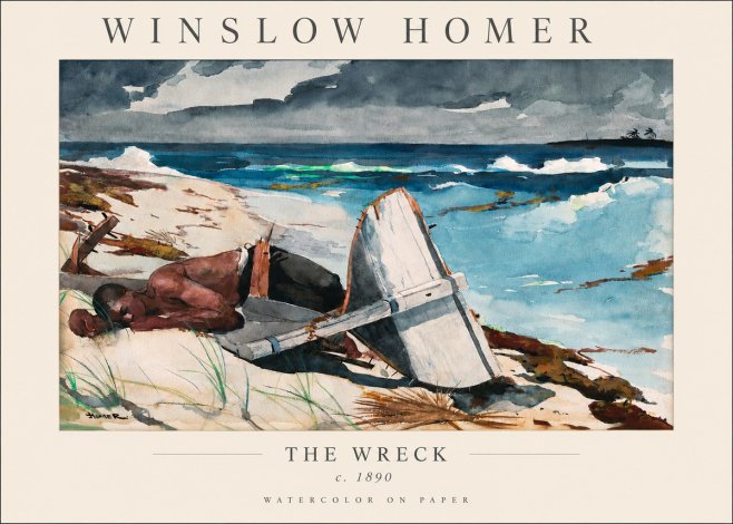 Winslow Homer The Wreck No3 - Póster