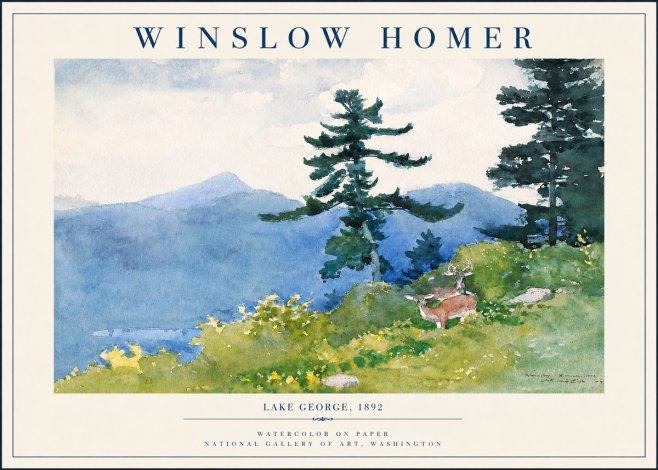 Winslow Homer Lake George, 1892 No3 - Póster