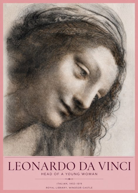 Leonardo da Vinci Head of a Young Woman I No3 - Póster