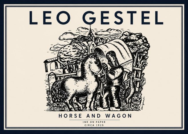 Leo Gestel Horse and Wagon No6 - Póster