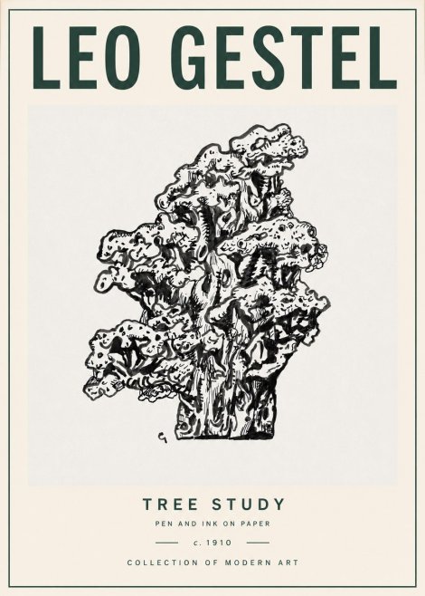 Leo Gestel Tree Study No4 - Póster