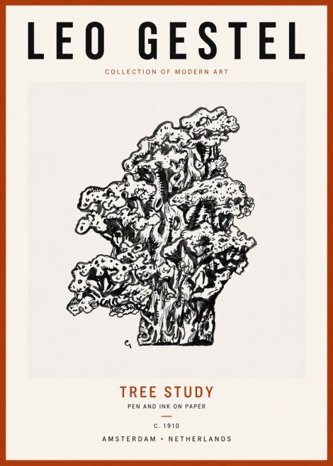 Leo Gestel Tree Study No6 - Póster