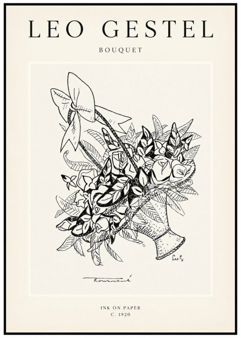 Leo Gestel Bouquet No1 - Póster