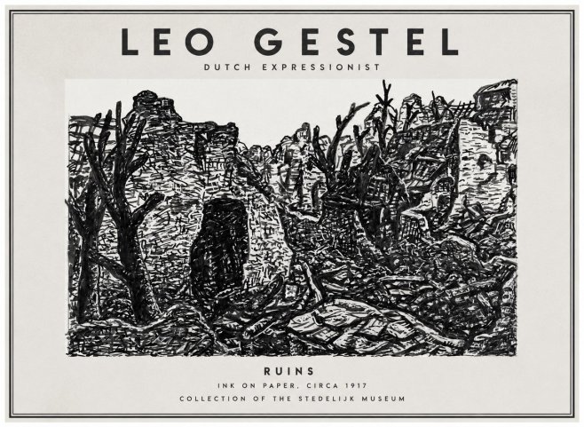 Leo Gestel Ruins No1 - Póster