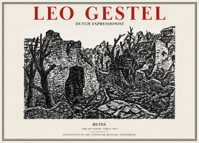 Leo Gestel Ruins No2 - Póster
