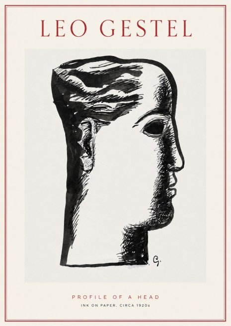 Leo Gestel Profile of a Head No2 - Póster