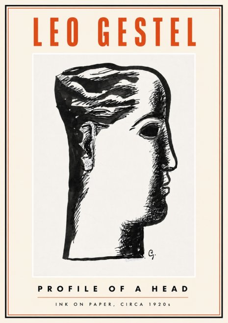 Leo Gestel Profile of a Head No5 - Póster