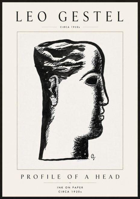 Leo Gestel Profile of a Head No6 - Póster