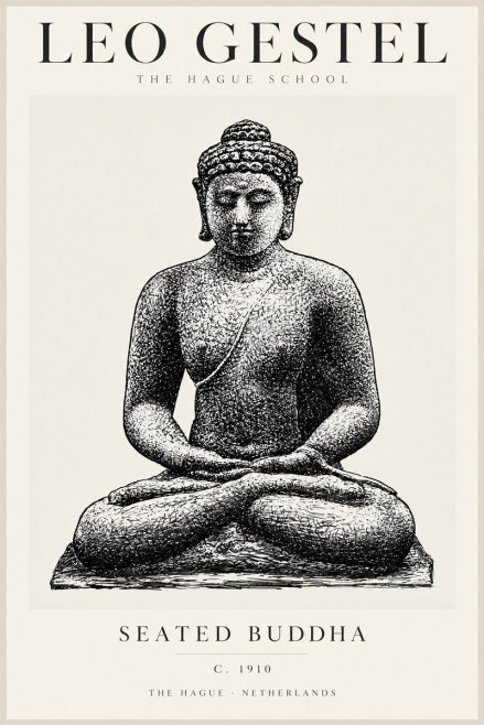 Leo Gestel Seated Buddha No2 - Póster