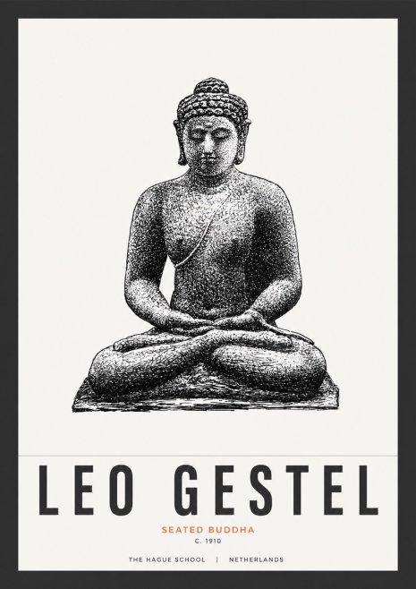 Leo Gestel Seated Buddha No3 - Póster