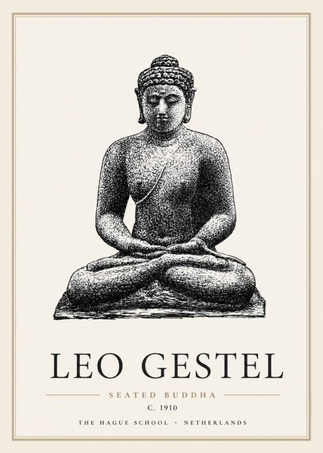 Leo Gestel Seated Buddha No5 - Póster
