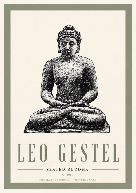 Leo Gestel Seated Buddha No6 - Póster