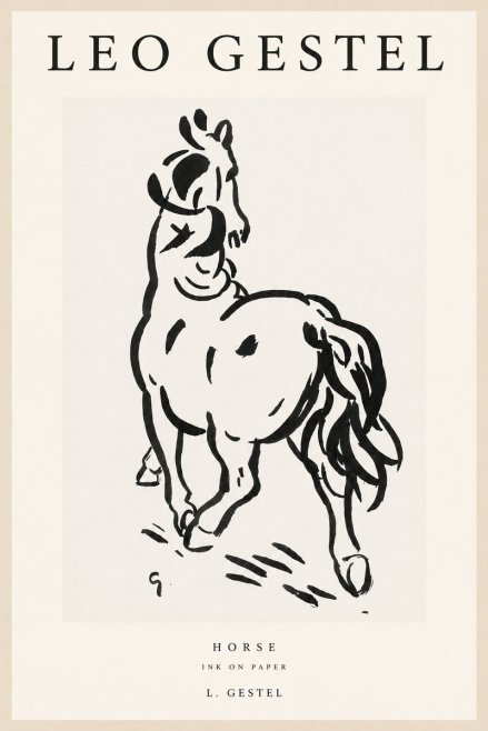 Leo Gestel Horse No1 - Póster