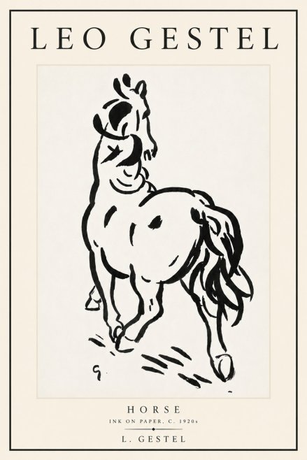 Leo Gestel Horse No5 - Póster