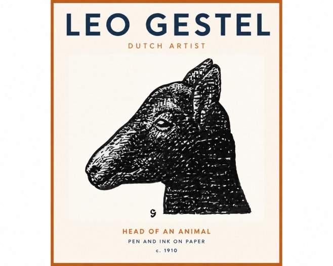 Leo Gestel Head of an Animal No2 - Póster