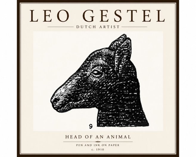 Leo Gestel Head of an Animal No6 - Póster