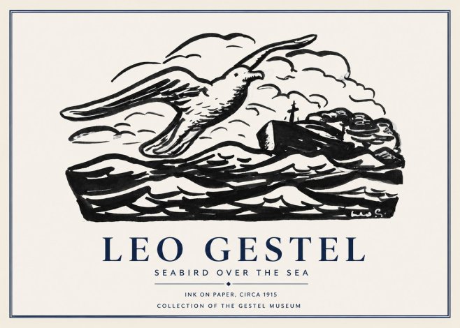 Leo Gestel Seabird over the Sea No2 - Póster