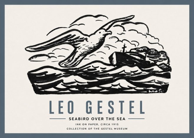 Leo Gestel Seabird over the Sea No5 - Póster