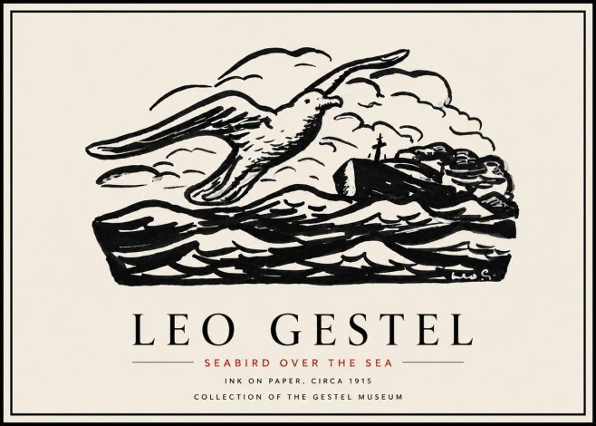 Leo Gestel Seabird over the Sea No6 - Póster