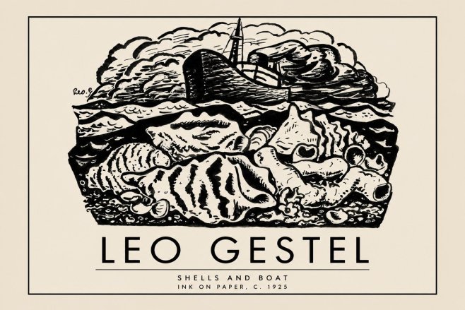 Leo Gestel Shells and Boat No2 - Póster