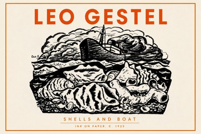 Leo Gestel Shells and Boat No4 - Póster