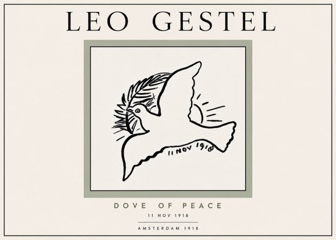 Leo Gestel Dove of Peace No6 - Póster