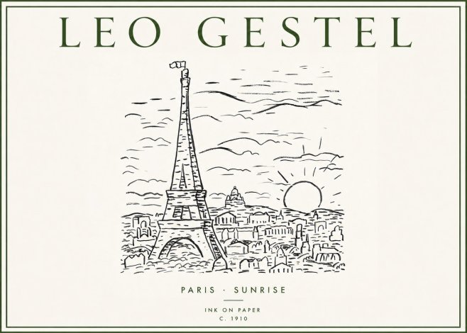 Leo Gestel Paris Sunrise No3 - Póster