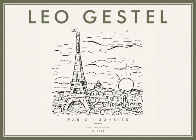 Leo Gestel Paris Sunrise No5 - Póster